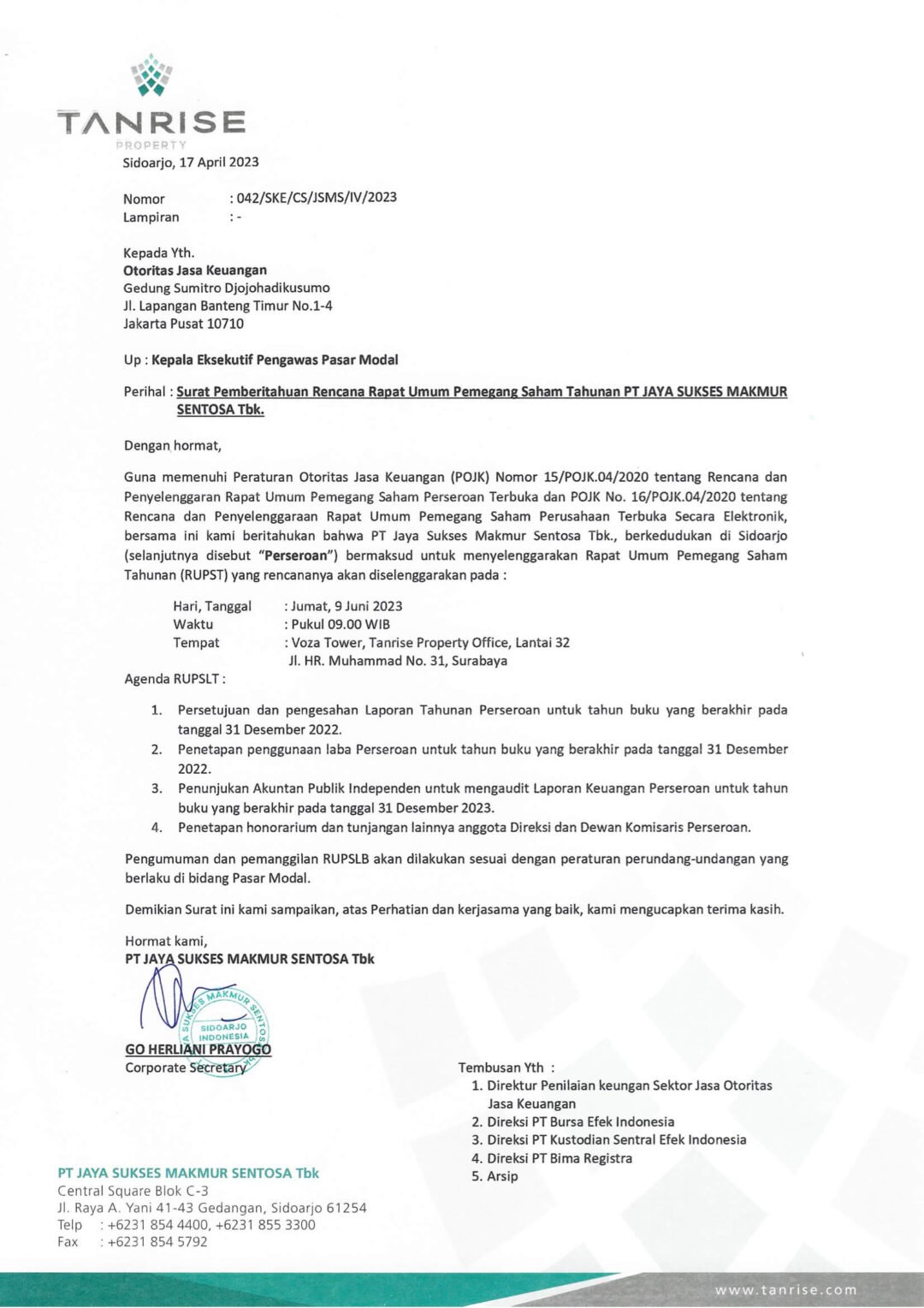 RUPS - Tanrise Property