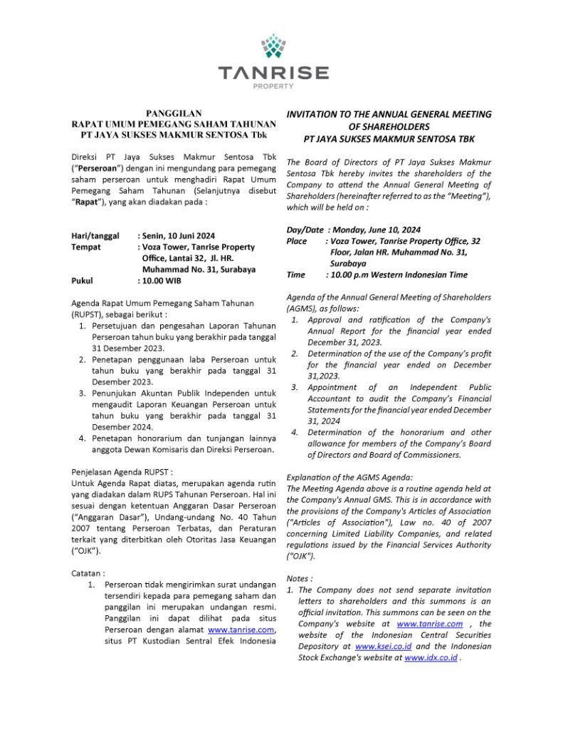 RUPS - Tanrise Property